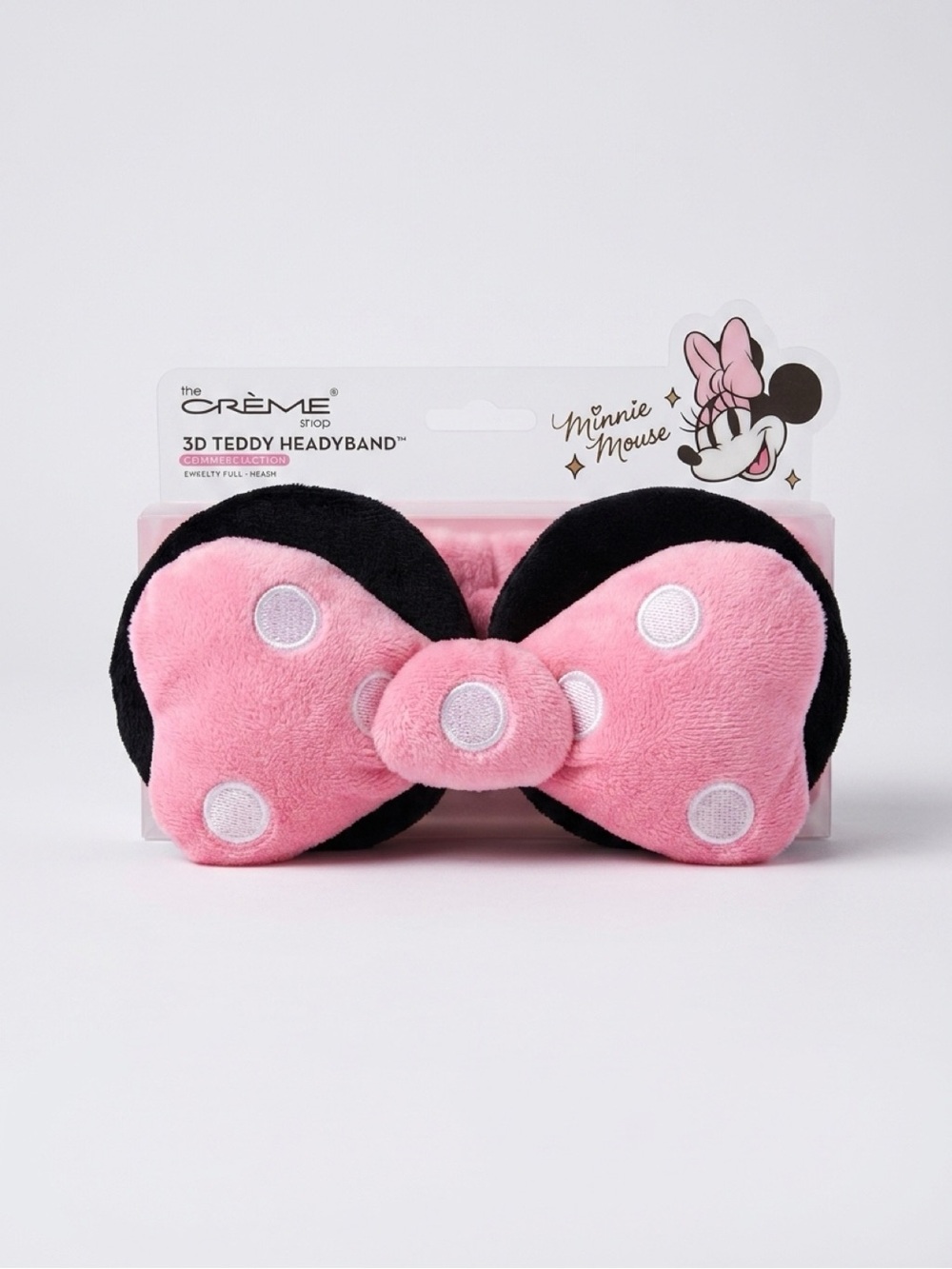 Limited Edition Minnie Mouse 3D Teddy Headband - Pink & Black